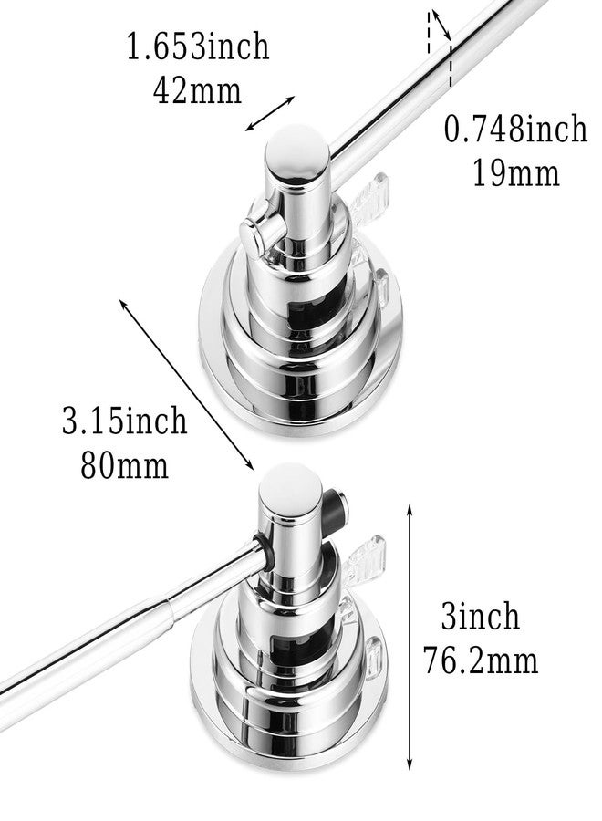 wutfuooo Extendable 17-28 inch Suction Cup Towel Bar,Bath Shower Towel Holder Shower Door Adhesive Towel Bar Suction Towel Rack (Suction Cup, Chrome) - Image 3